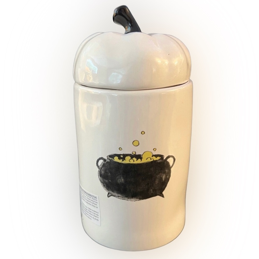 Rae Dunn New WITCH’S BREW Candle Halloween Cauldron Pumpkin Ivory Black LL NWT - Picture 6 of 13